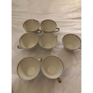 Winterling Bavaria Mary Leuthen Set of 6 Porcelain‎ Tea Cups Gold Rim